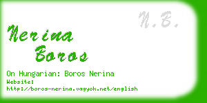 nerina boros business card